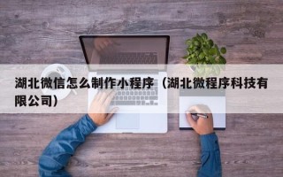 杭州湖北微信怎么制作小程序（湖北微程序科技有限公司）